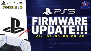 PS5/PS5 Pro NEW PSSR 2.0 System Software Update (Version: v26.02-13.00.00.40)