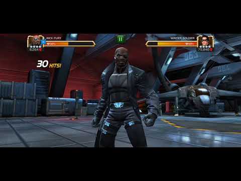 4 Star Nick Fury Full Synergy Max Deep Wounds beat ROL Winter Soldier with 103 hits.