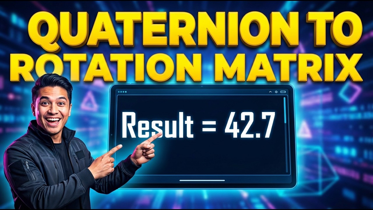 Quaternion to Rotation Matrix Calculator