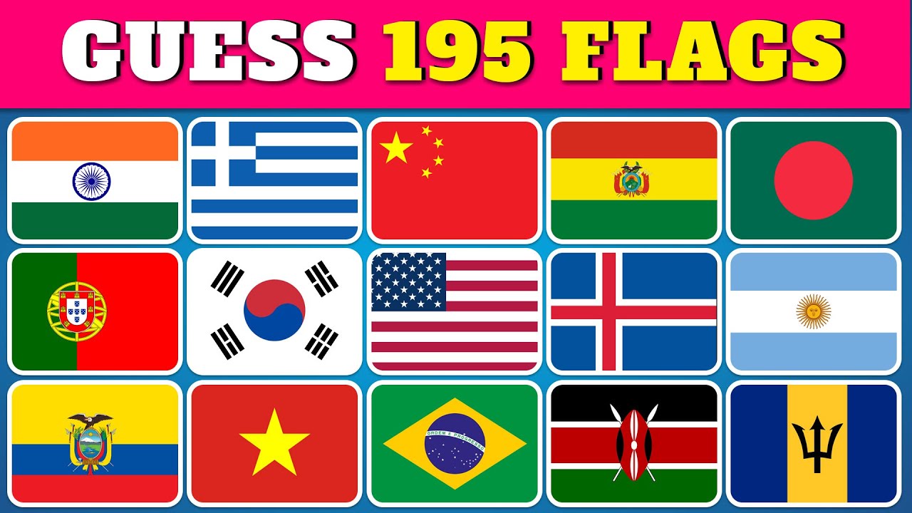 Guess All the 195 Flags of the World 🚩🌎  | Guess the Country Flag Quiz 2024