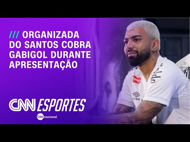 Gabigol é cobrado por torcedor de organizada durante apresentação no Santos | CNN NOVO DIA