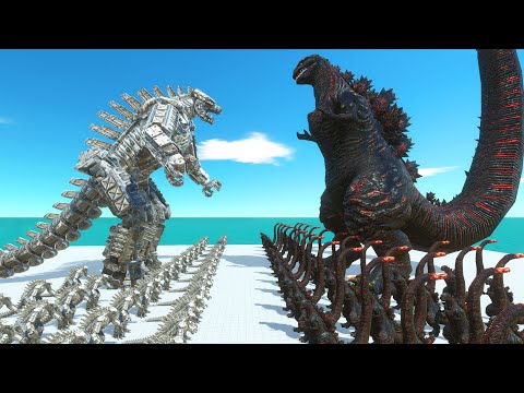 MECHAGODZILLA DEATH RUN - KING KONG - SHIN GODZILLA - KAIJU MONSTERS- Animal Revolt Battle Simulator