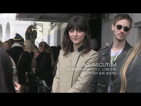 Poppy Delevigne, Paul Smith, Irina Lazareanu at London Fashion Week Fall 2012 Aquascutum | FashionTV