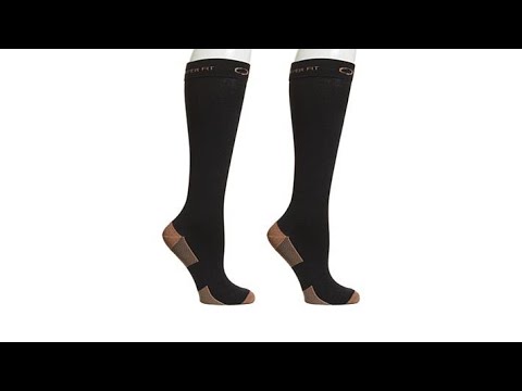 Copper Fit Kniehohe Kompressionsstrümpfe, 2er-Pack