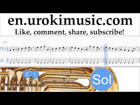 Tuba lessons Mission Impossible - Theme Sheet Music Tutorial Part#1 um-i352