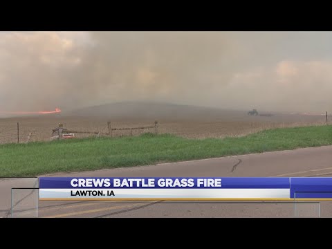 Crews Battle Grass Fire