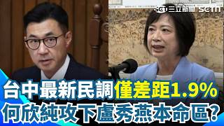 何欣純民調逼近江啟臣只差1.9％！攻下盧秀燕本命區 國民黨接班布局敲警鐘 年輕族群大幅領先！何欣純喊「衝到最後一刻」：週四起開始車掃｜三立新聞網 SETN.com