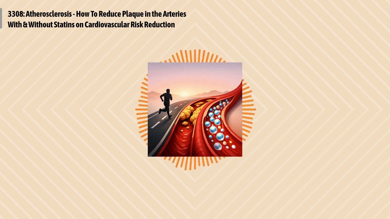 3308: Atherosclerosis - How To Reduce Plaque in the Arteries With & Without Statins on...