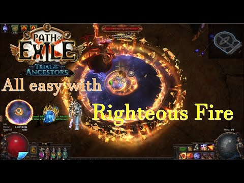 All easy with Righteous Fire - Ivory Tower RF Ascendant  | Path of Exile 3.22 | 69