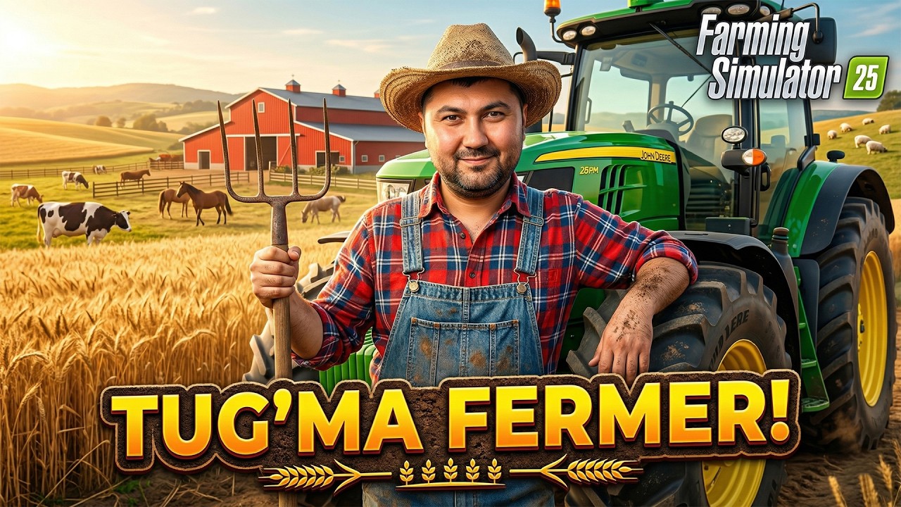 🚜TUG'MA FERMER — FARMING SIMULATOR 25 #1