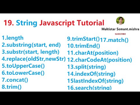 19 String Javascript Tutorial Javascript Tutorial Semant Sir Multistarsemant Mishra