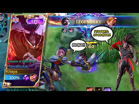 HAYABUSA DOMINATING AFTER GETTING INVADED | SOLO RANK HAYA GAMEPLAY - MLBB