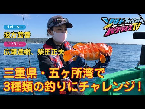 三重県・五ヶ所湾で3種類の釣りにチャレンジ！（ソルパラTV・第59回2021年11月11日放送）