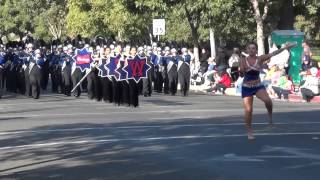 preview picture of video 'Tulare Western Mustang Band and Colorguard - Parade Competition - Visalia Band Review - 10-25-14'