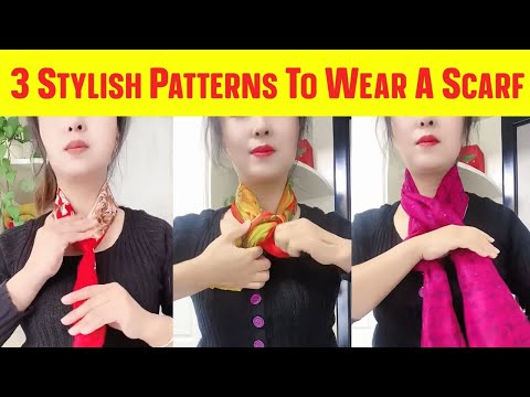 3 Stylish Ways to tie a Scraf | How to wear a scarf? #scarf #scarftie  #scarfwearing