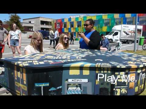 Student from Athenee de Luxembourg play their street piano