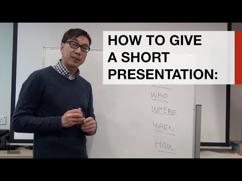 Learn how to give a 3 minute presentation in under 3 minutes