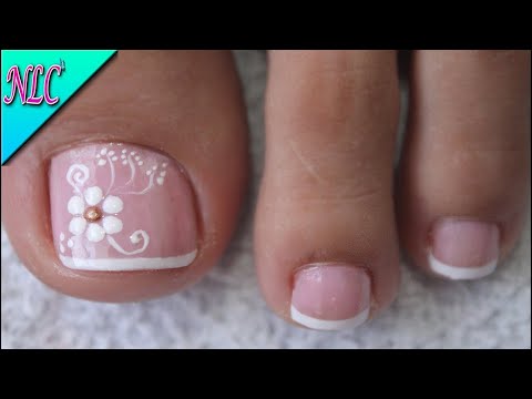 DISEÑO DE UÑAS FLOR SENCILLA Y FRANCES – FLOWERS NAIL ART  – FRENCH NAIL ART – NLC