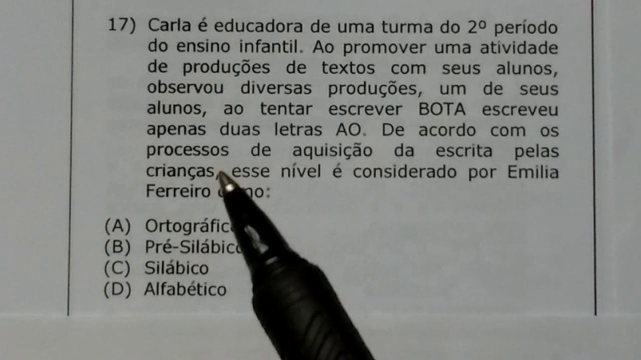 Questões CONSEP - Alfabetização e Letramento (Emília Ferreiro)