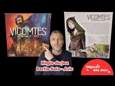 Vicomtes du royaume de l'ouest Comment jouer une partie solo avec vidéo règle du jeu de société.