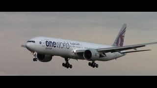 preview picture of video 'Qatar OneWorld (A7-BAA) Landing At Rome Fiumicino Airport'