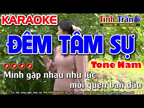 Đêm Tâm Sự Karaoke Nhạc Sống Tone Nam ( Dm ) - Tình Trần Organ