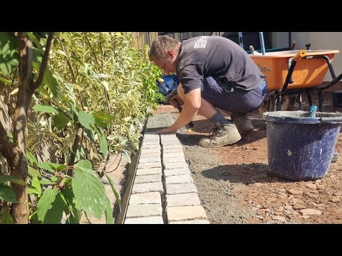 How To Install A Stone Edging - Garden Edging With Cobbles