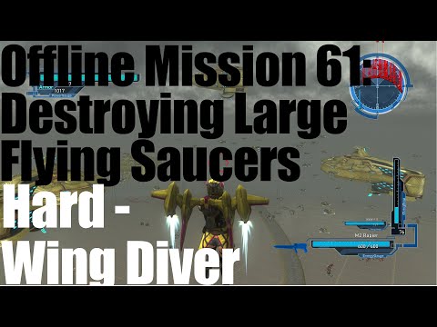 EDF 5: Offline Mission 61: Destroying Large Flying Saucers - Wing Diver / Hard