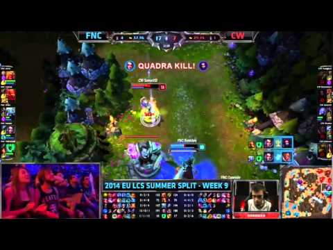 EU LCS Summer Split: FNC Rekkles Vayne !!PENTAKILL!!
