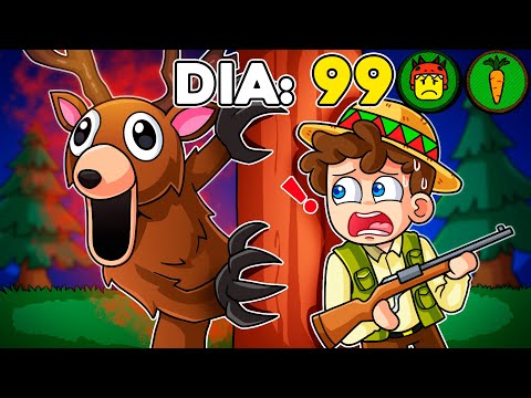 SOBREVIVÍMOS 99 dias SIN CARNE y SIN NIÑOS... 💀🥕🦌 SILVIOGAMER en 99 Noches en el Bosque