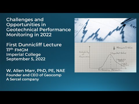 Allen Marr Presents First Dunnicliff Lecture at the 11th ISSMGE Conference