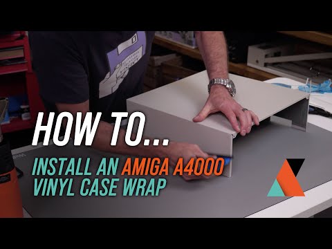 Commodore #Amiga A4000 case wrap fitting demonstration at The Cave | RetrofiedUK