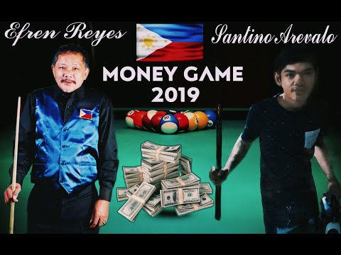 【Pool Live】Hot Money Game 2019 - Efren "bata" Reyes 🆚  Santino Arevalo