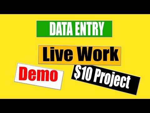 Data Entry Live Demo 10 Project Simple Copy Past Online Job ON Fiverr Upwork Freelancer
