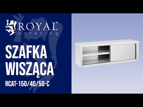 Video - Szafka wisząca - 1500 x 400 x 500 mm - obciążenie 1 półki: 75 kg - Royal Catering
