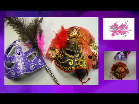DIY. Masque venitien en papier maché (cartapesta) // Venetian mask from paper mache