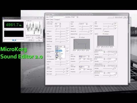 MicroKorg MIDI USB settings Einstellungen Sound Editor 2.0 PC Windows Mac
