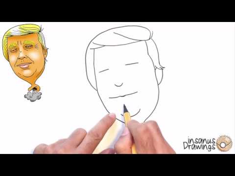How to Draw Donald Trump Caricature