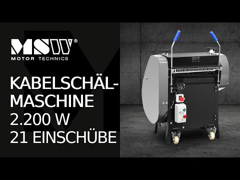 Video - Elektrische Kabelschälmaschine - 2200 W - 21 Einschübe