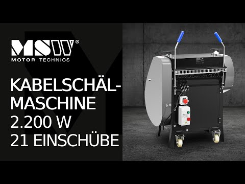 Video - Elektrische Kabelschälmaschine - 2200 W - 21 Einschübe 