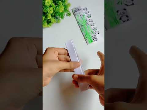 How make cute panda bookmark #shorts #viral #viralshorts #artist #art #india