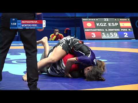 Round 3 Women's GP No-Gi - 58 kg: E. ABDYKADYROVA (KGZ) v. M. MONTERO PERE (ESP)