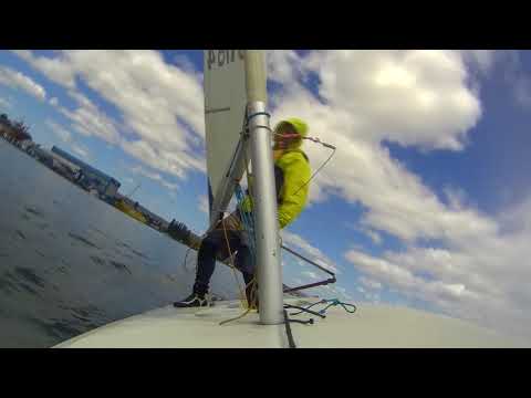 Training backwards Sailing in Laser (Club de Yates Uach)
