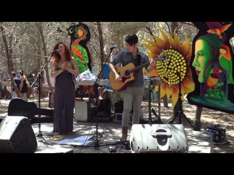 'Ho Hey' acoustic cover live by Debbie & Ryen @ Earth Garden Festival, Malta, June 2014