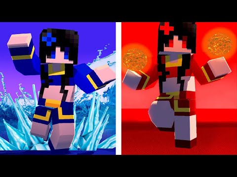 Kayako Fire and Water Sisters : Monster School  Minecraft Animation