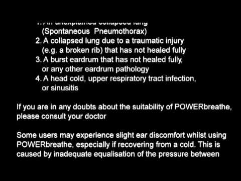 POWERbreathe Disclaimer & Contraindications