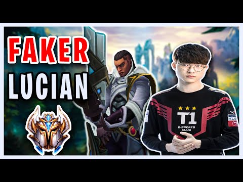 T1 FAKER PLAYS LUCIAN MID VS YASUO||League of Legends Korea