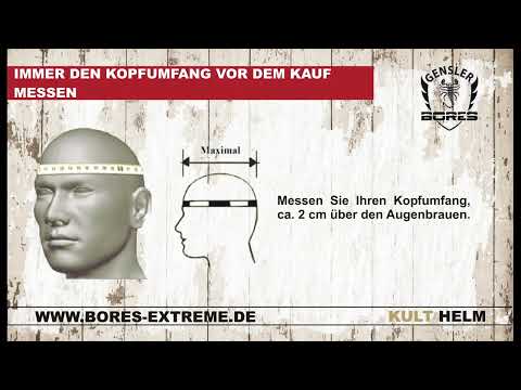 Bores Gensler Kult Jethelm Größentabelle - Bores Kult 3