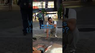 Making Fire Spray Paint Art for a NYC Tourist while his girlfriend shops at Donki! 🐉🛍️