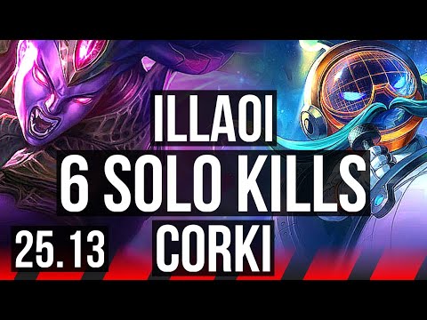 ILLAOI vs CORKI (TOP) | 6 solo kills | KR Master | 25.13